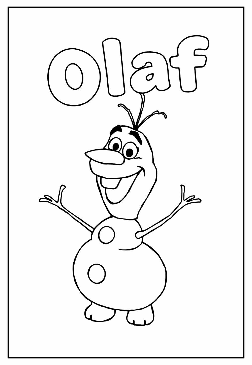 Desenho de Olaf para colorir