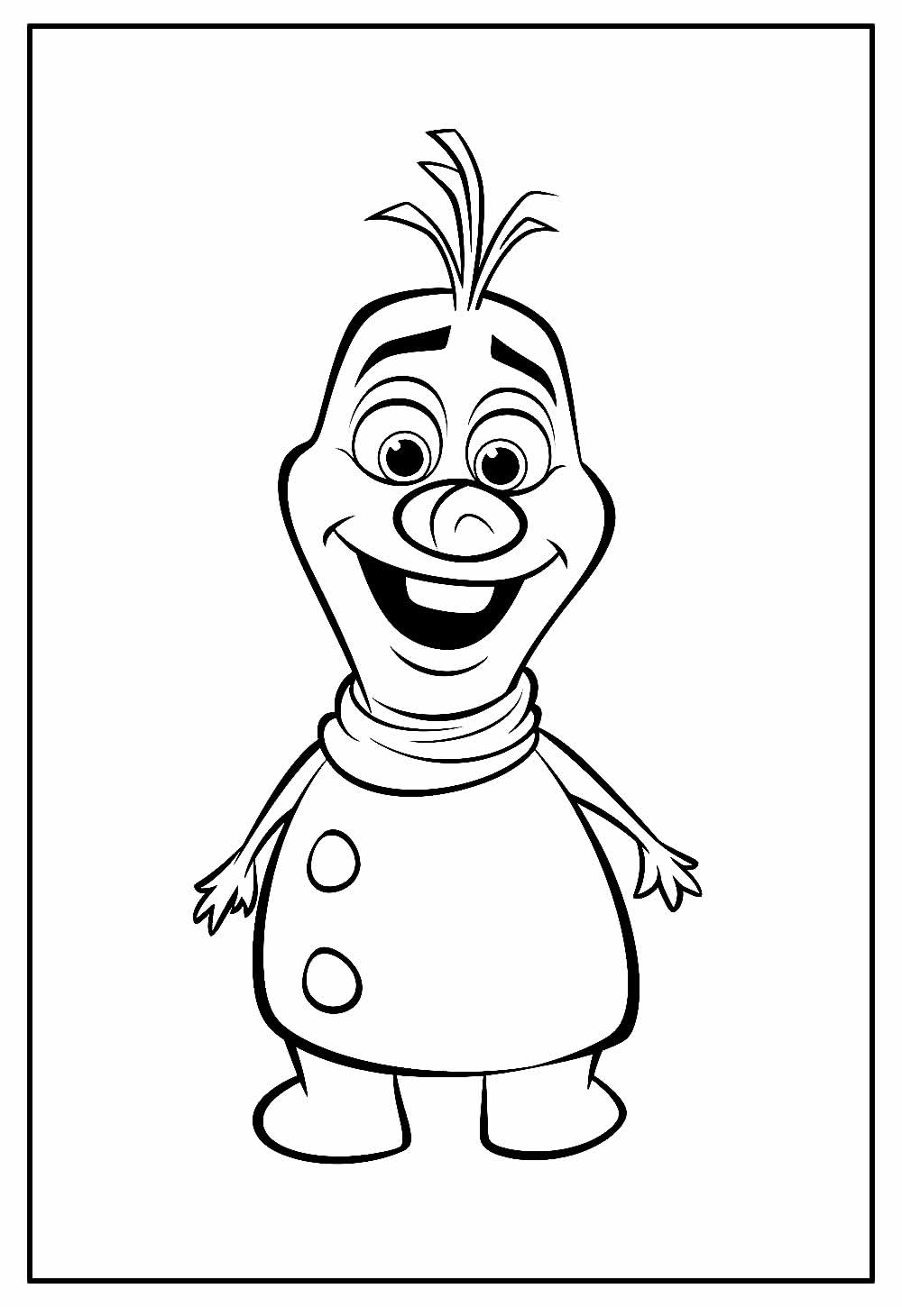 Desenho de Olaf para colorir
