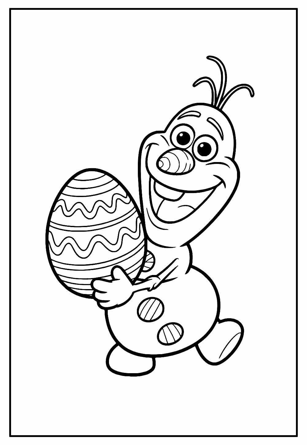 Desenho de Olaf para pintar