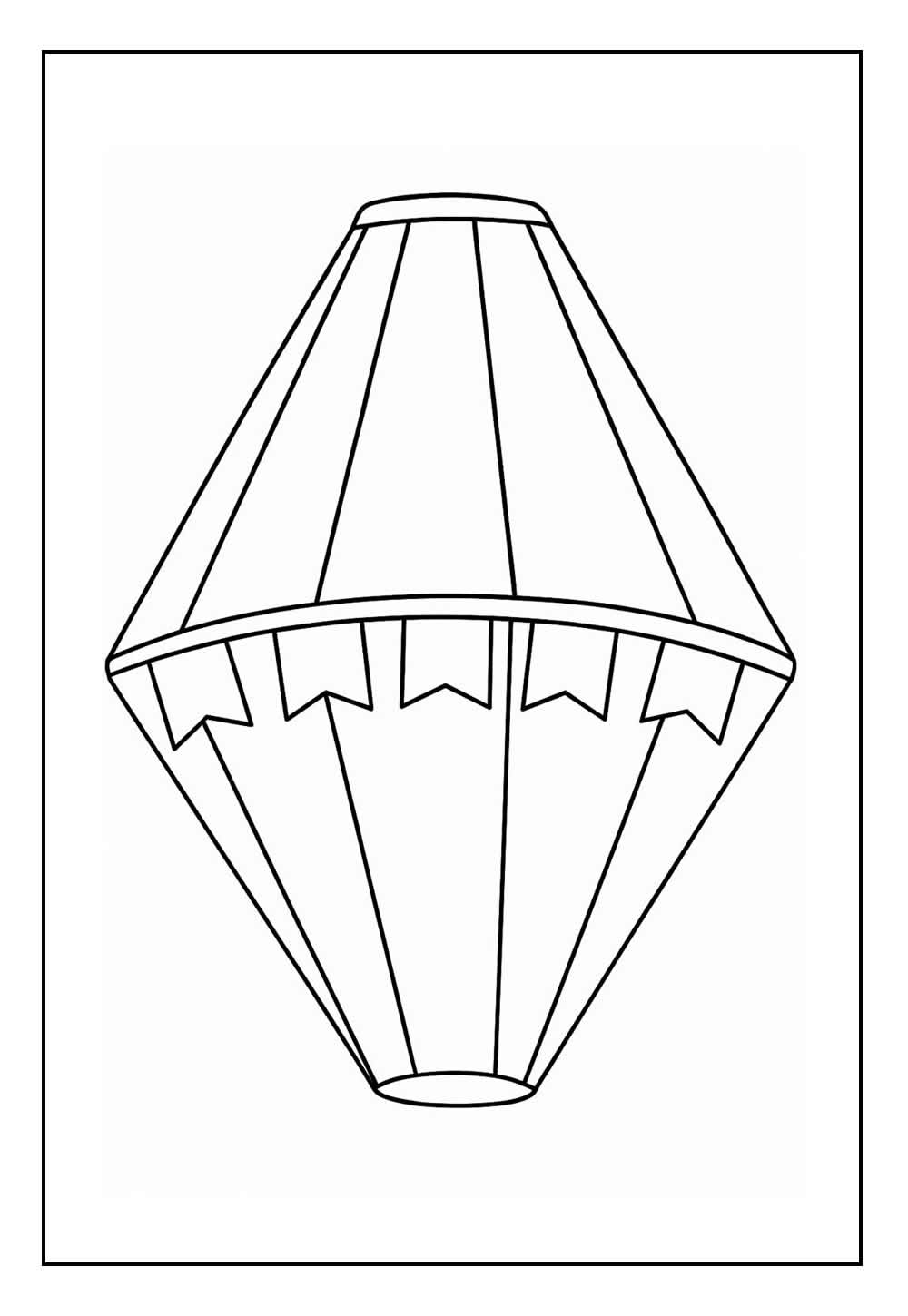 Desenho de Balão Junino