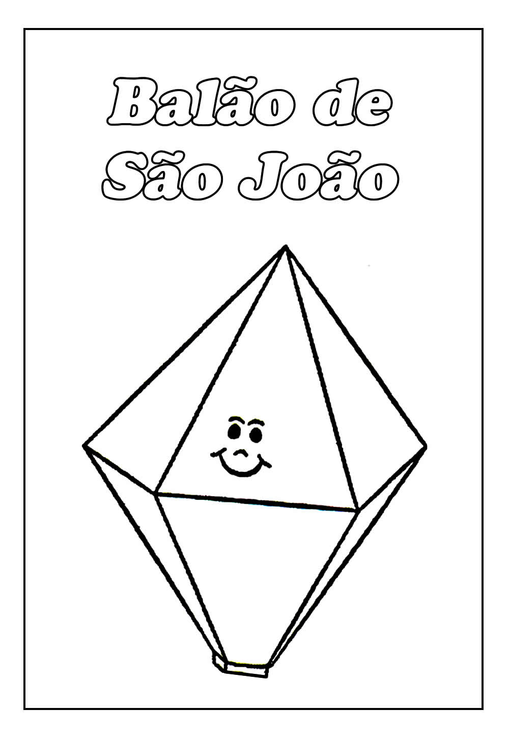 Desenho de Balão de São João