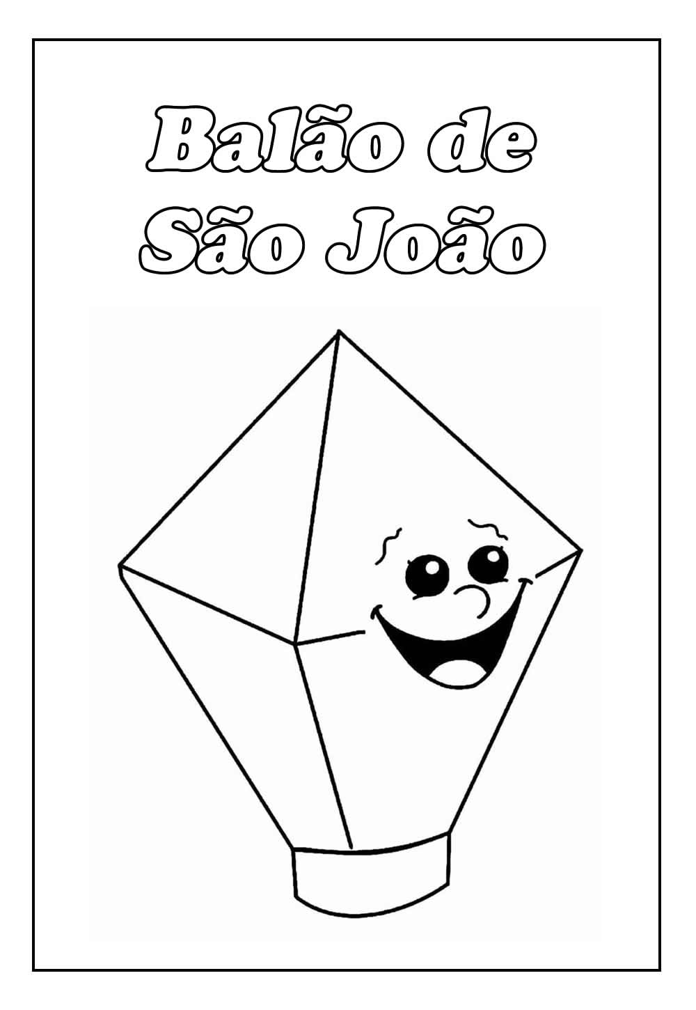 Desenho de Balão Junino