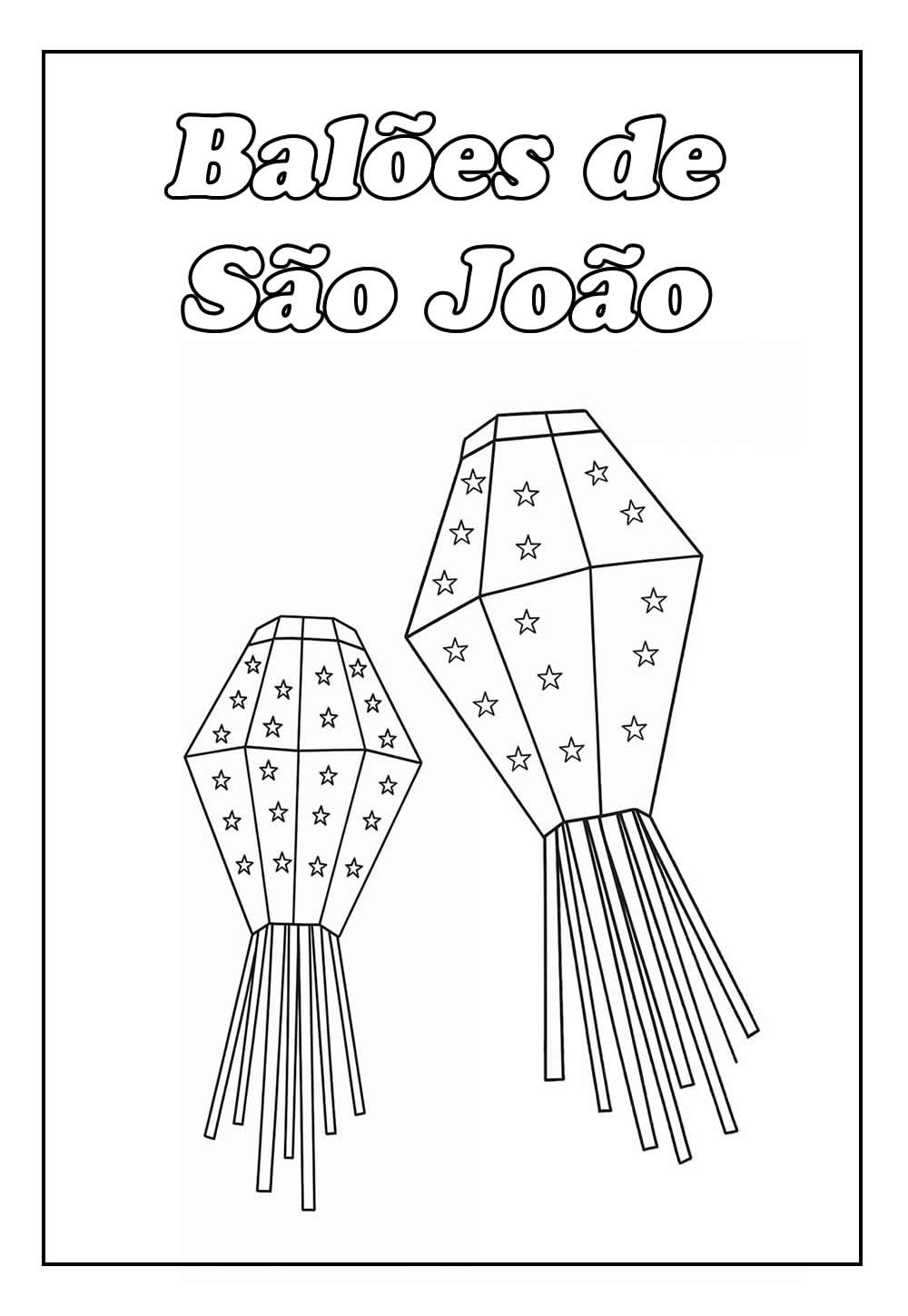 Desenho de Balão de São João