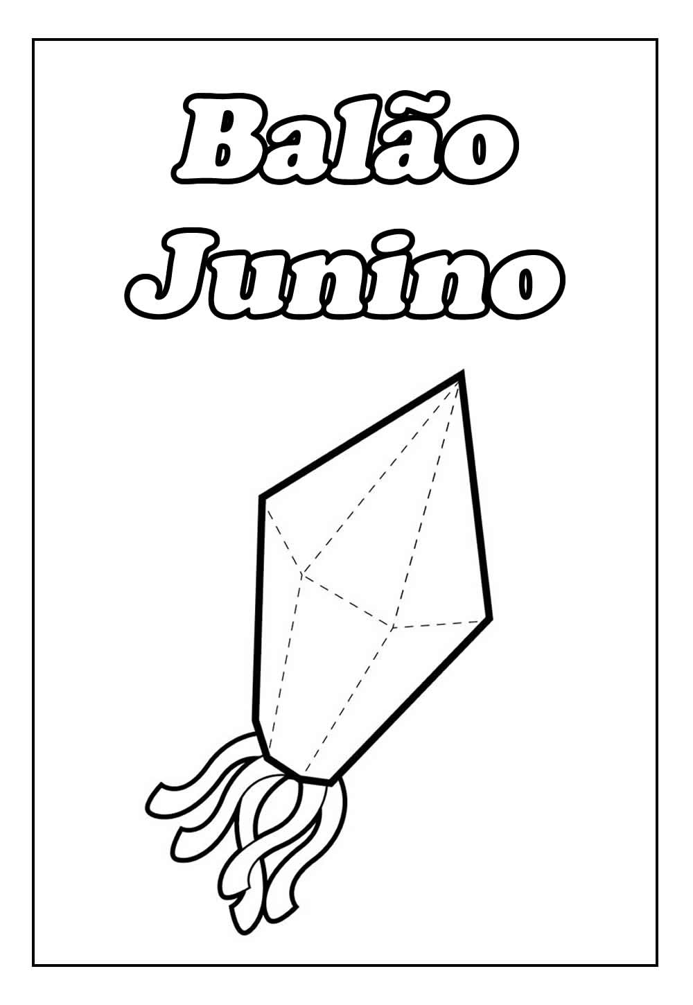 Desenho de Balão Junino