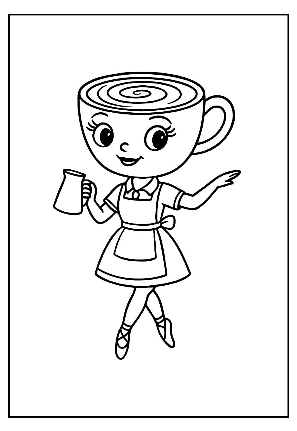 Ballerina Cappuccina Colorir