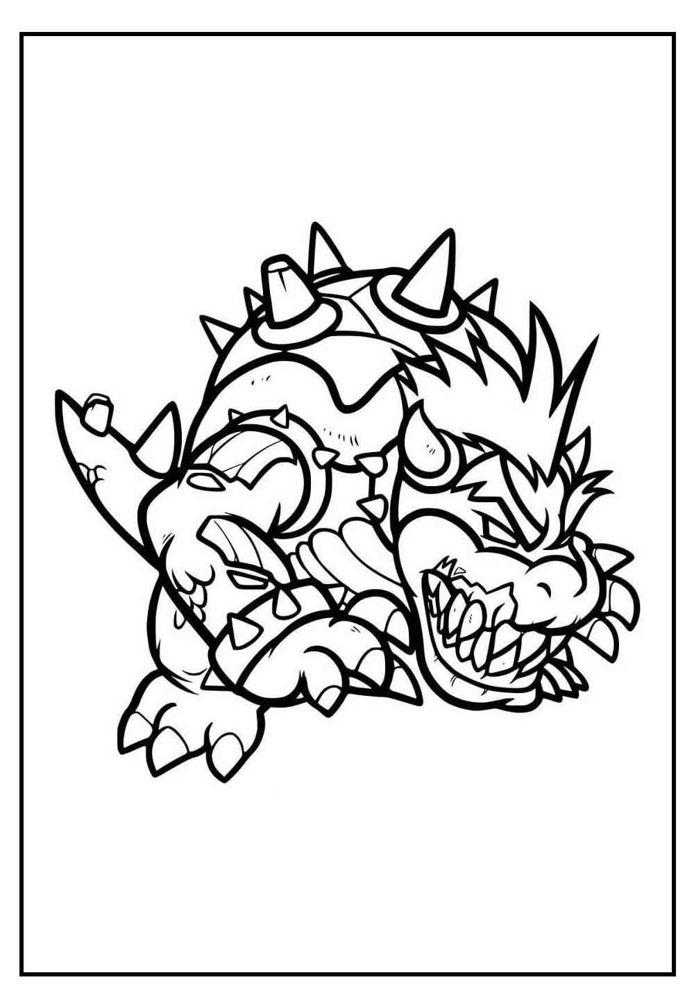 Desenho do Bowser para colorir