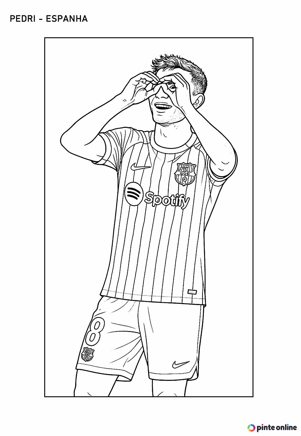 Desenho de Pedri