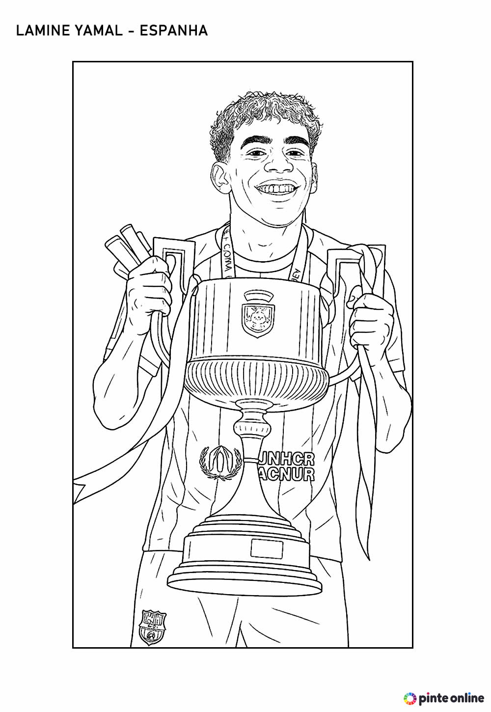Desenho de Lamine Yamal