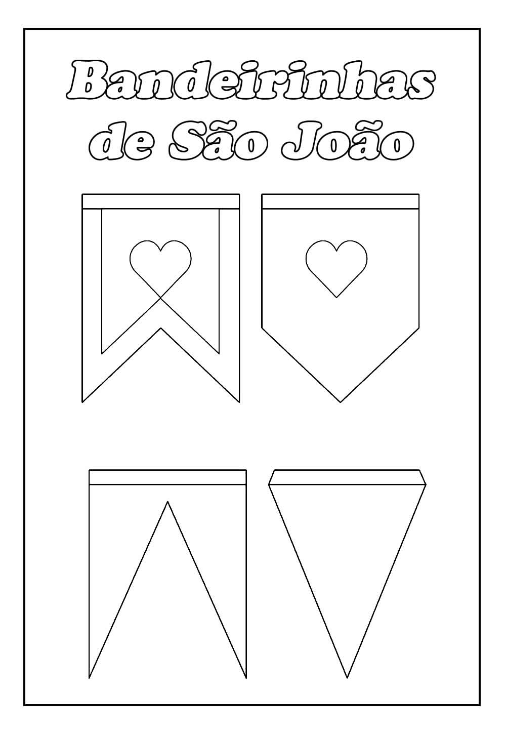 Desenho de Bandeirinhas Juninas