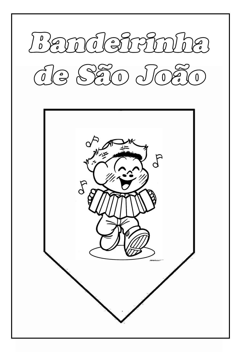 Desenho de Bandeirinha Junina
