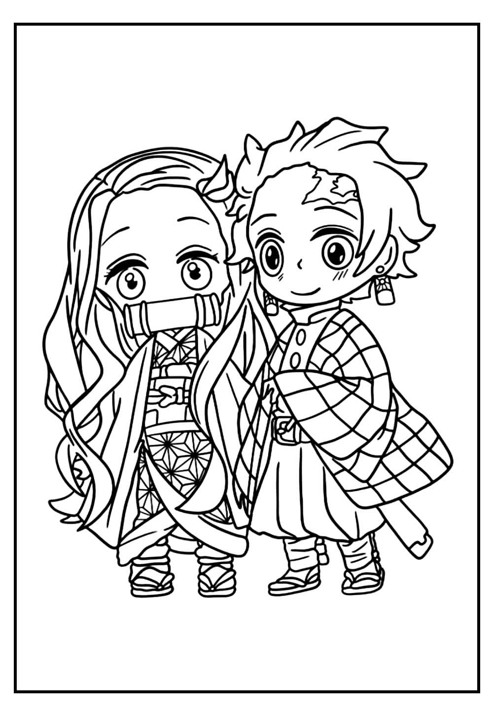 Desenho Demon Slayer Anime Baby Kawaii