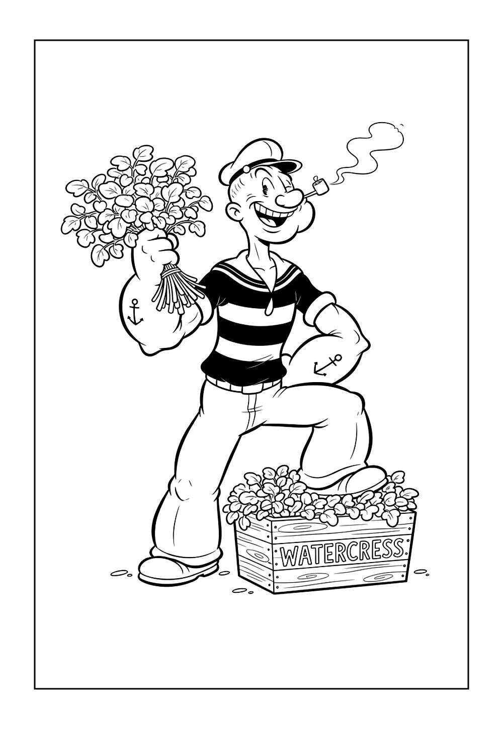 Desenho do Popeye para colorir