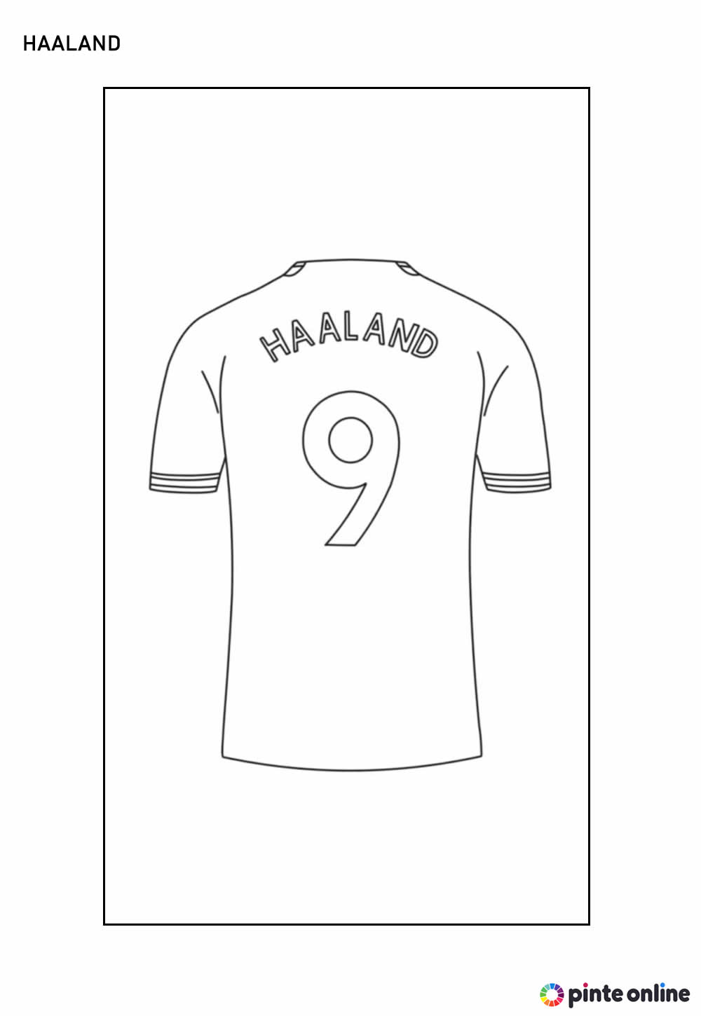 Desenho da Camisa de Haaland