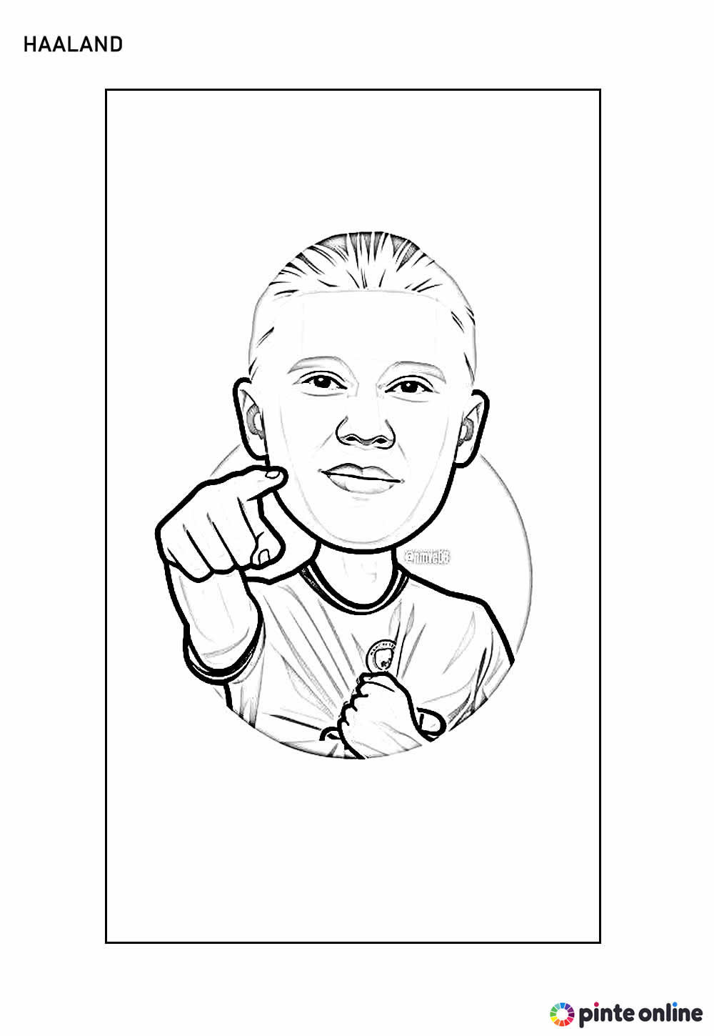 Desenho de Haaland Colorir