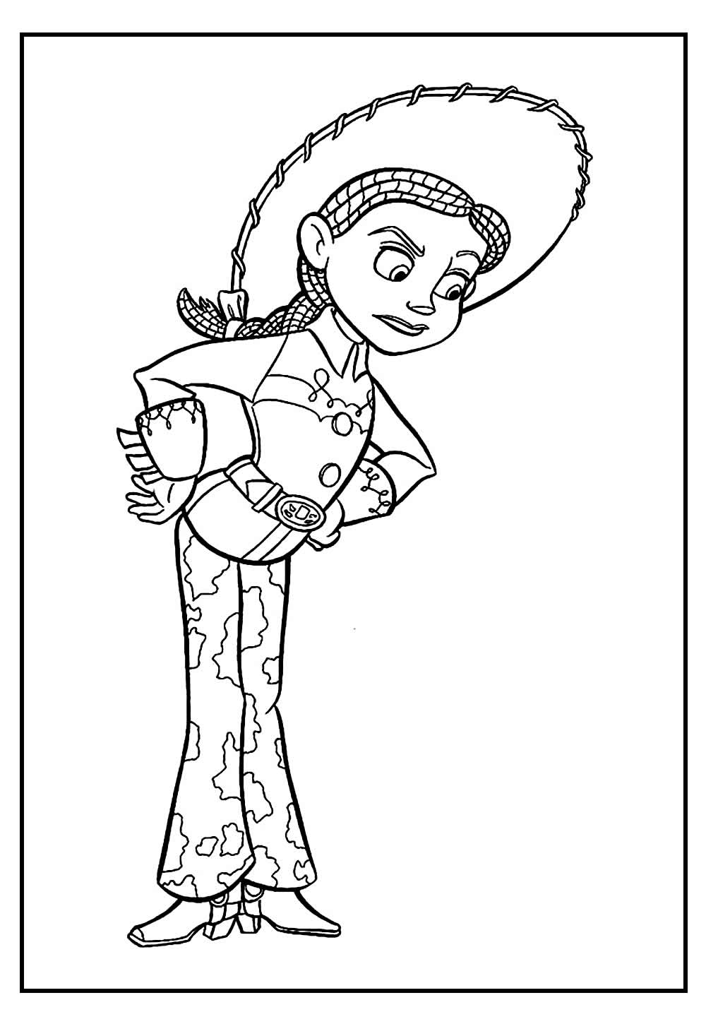 Desenho da Jessie para pintar