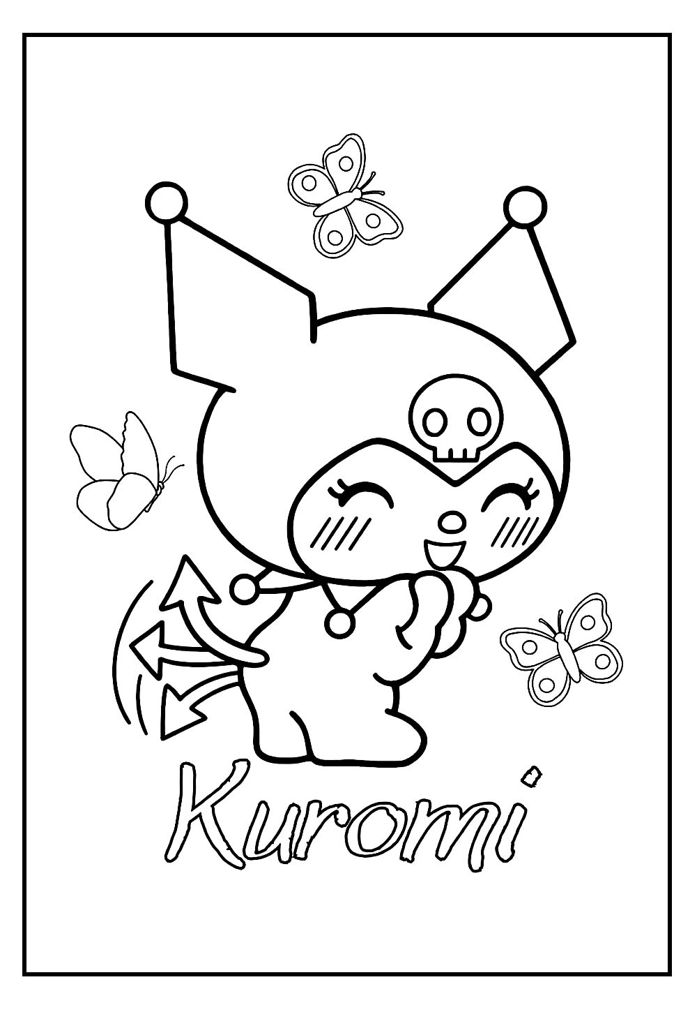 Desenho Kuromi Colorir