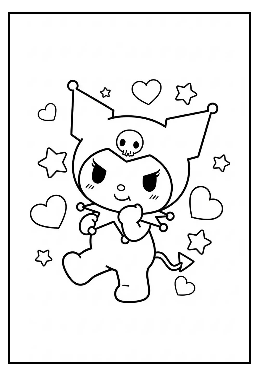Desenho Kuromi Pintar