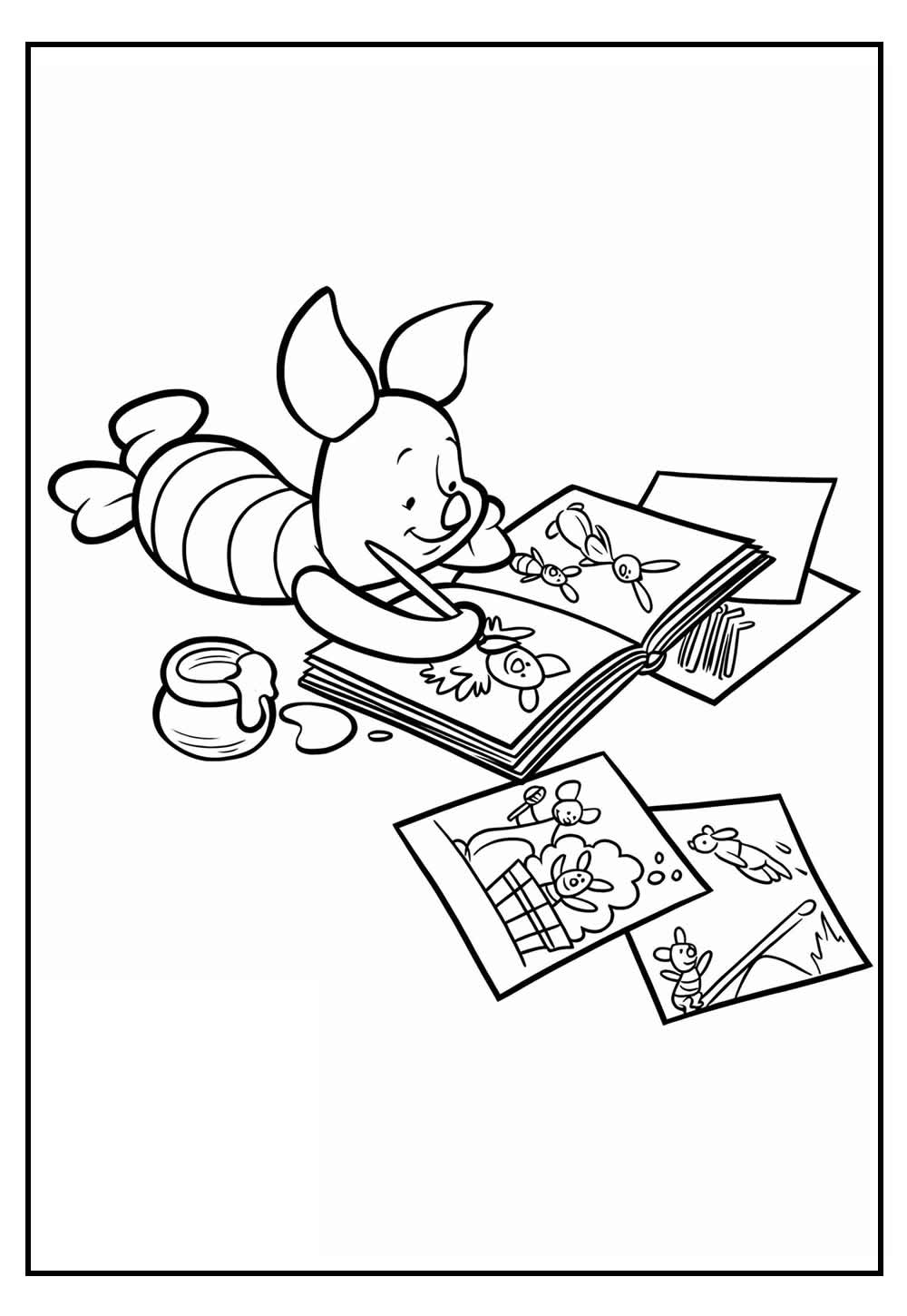 Desenho do Leitão para colorir