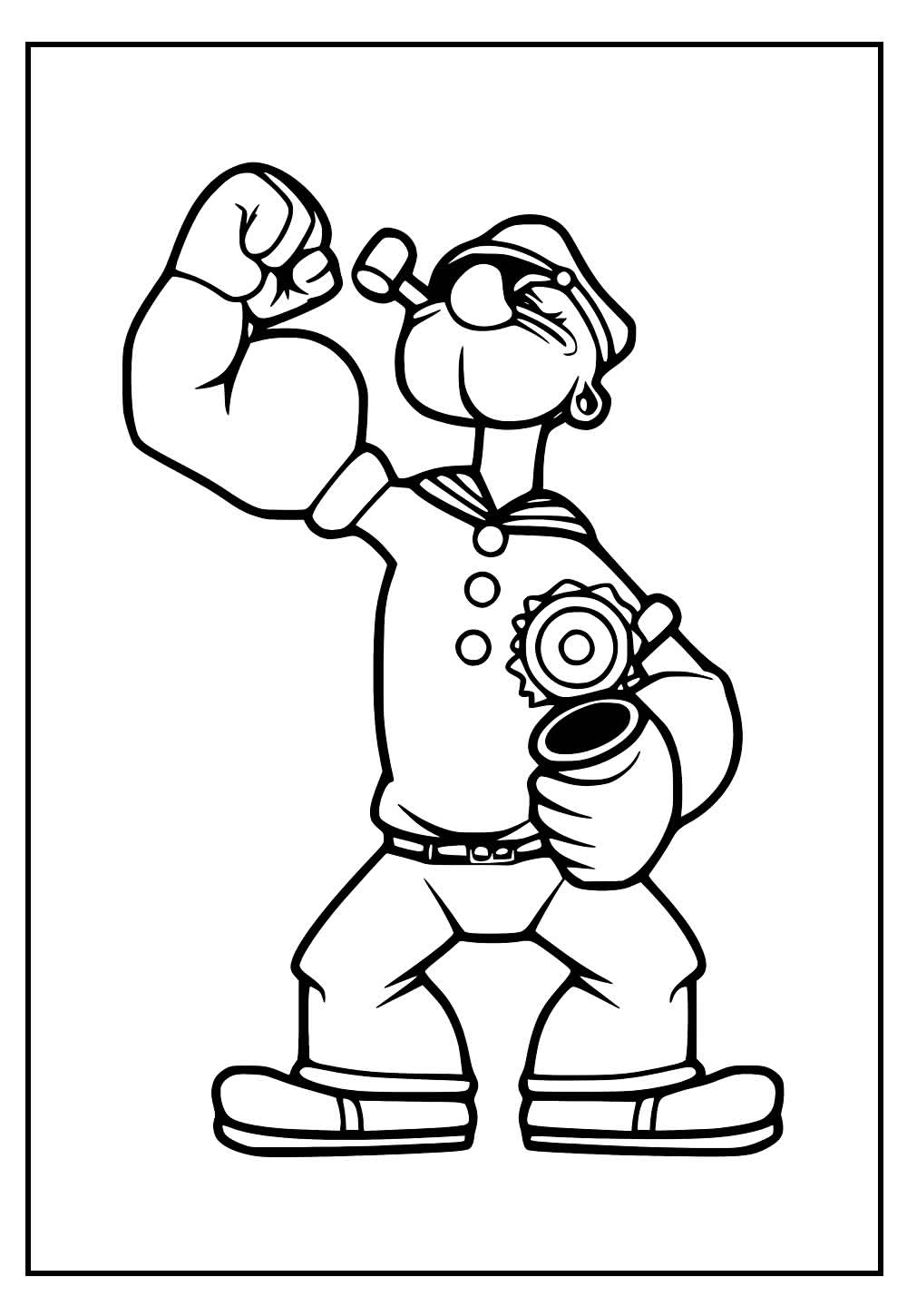 Desenho do Popeye para colorir
