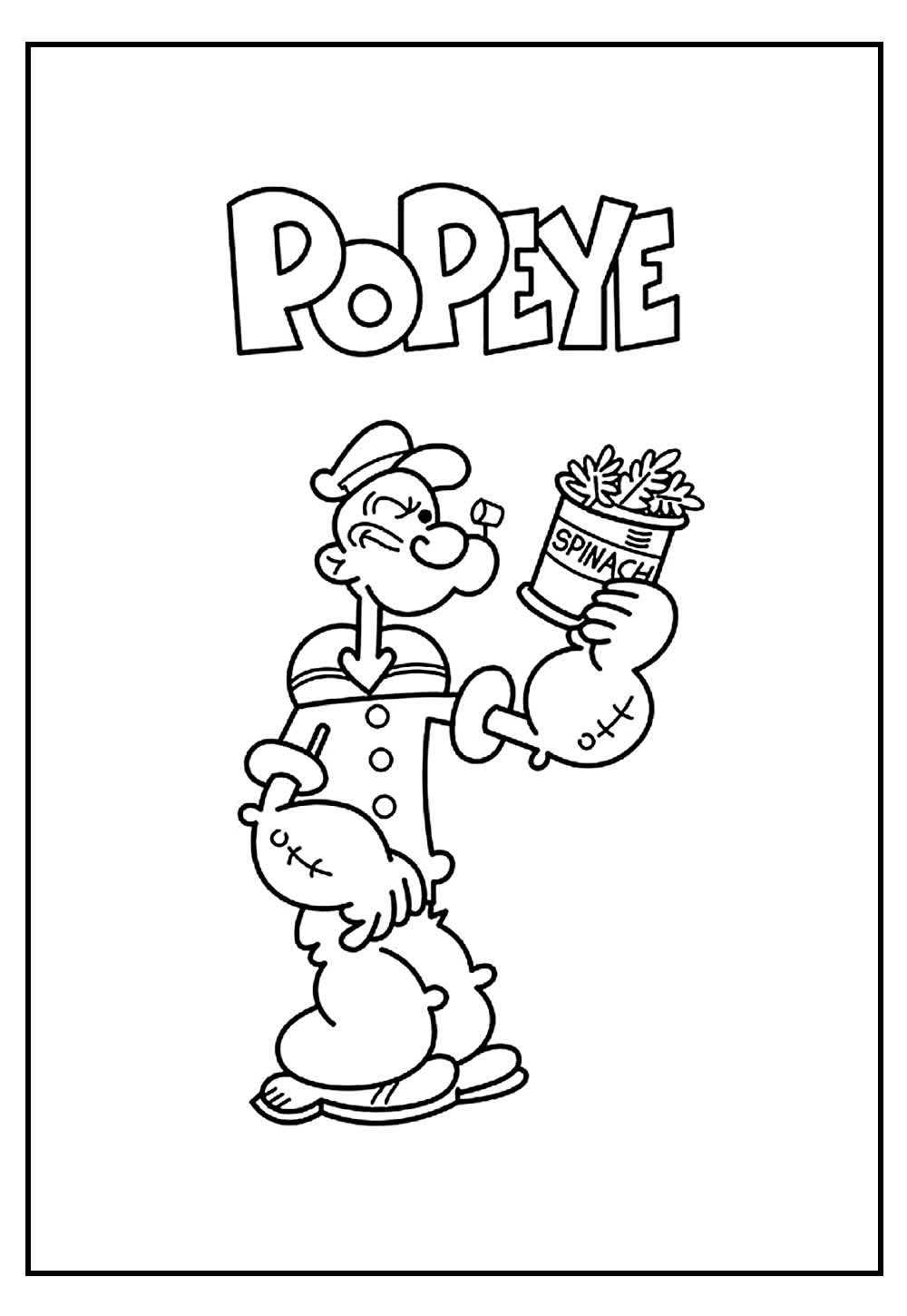 Desenhos Popeye Colorir