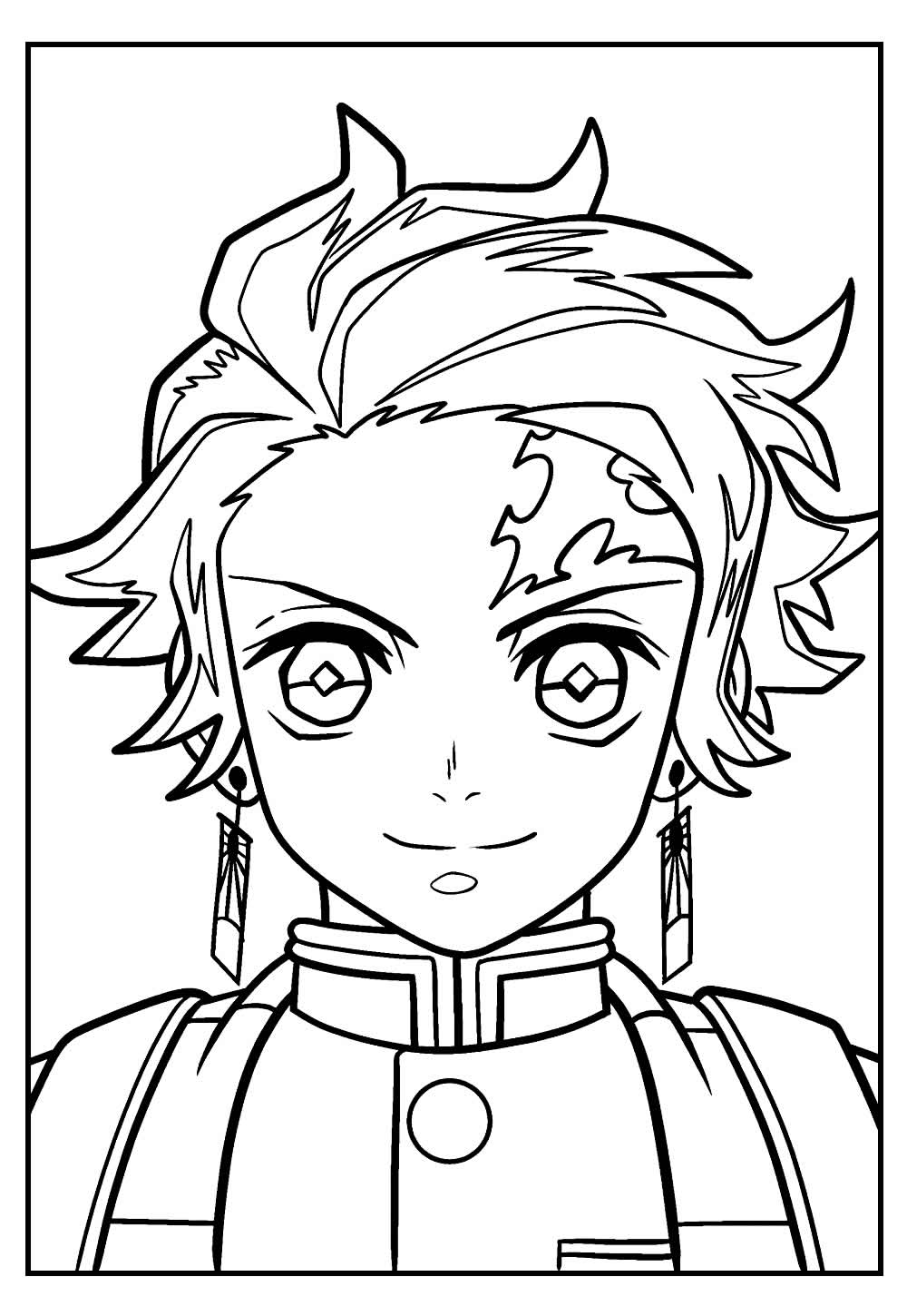 Tanjiro Kamado para colorir e pintar