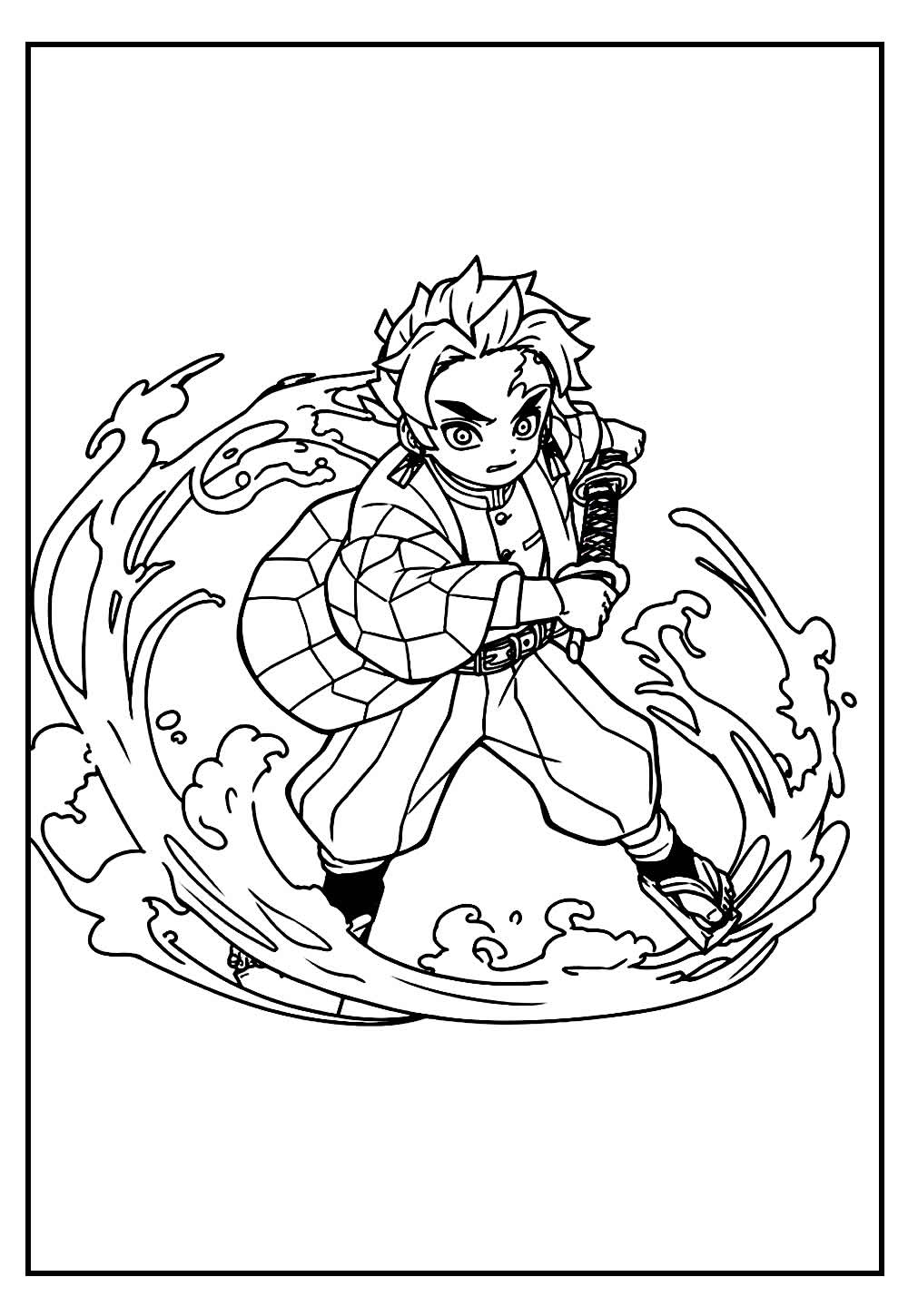 Tanjiro Kamado para colorir
