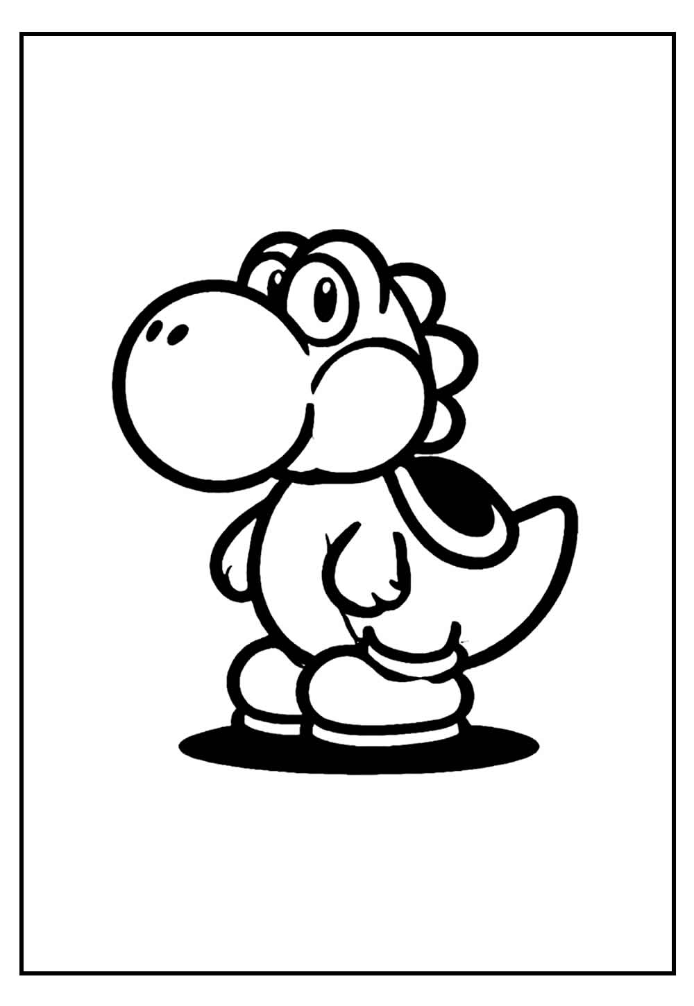 Desenho do Yoshi para colorir - Mario Bros