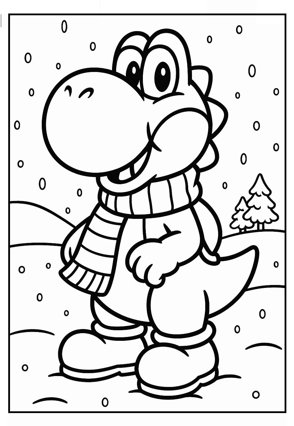 Desenho do Yoshi para colorir