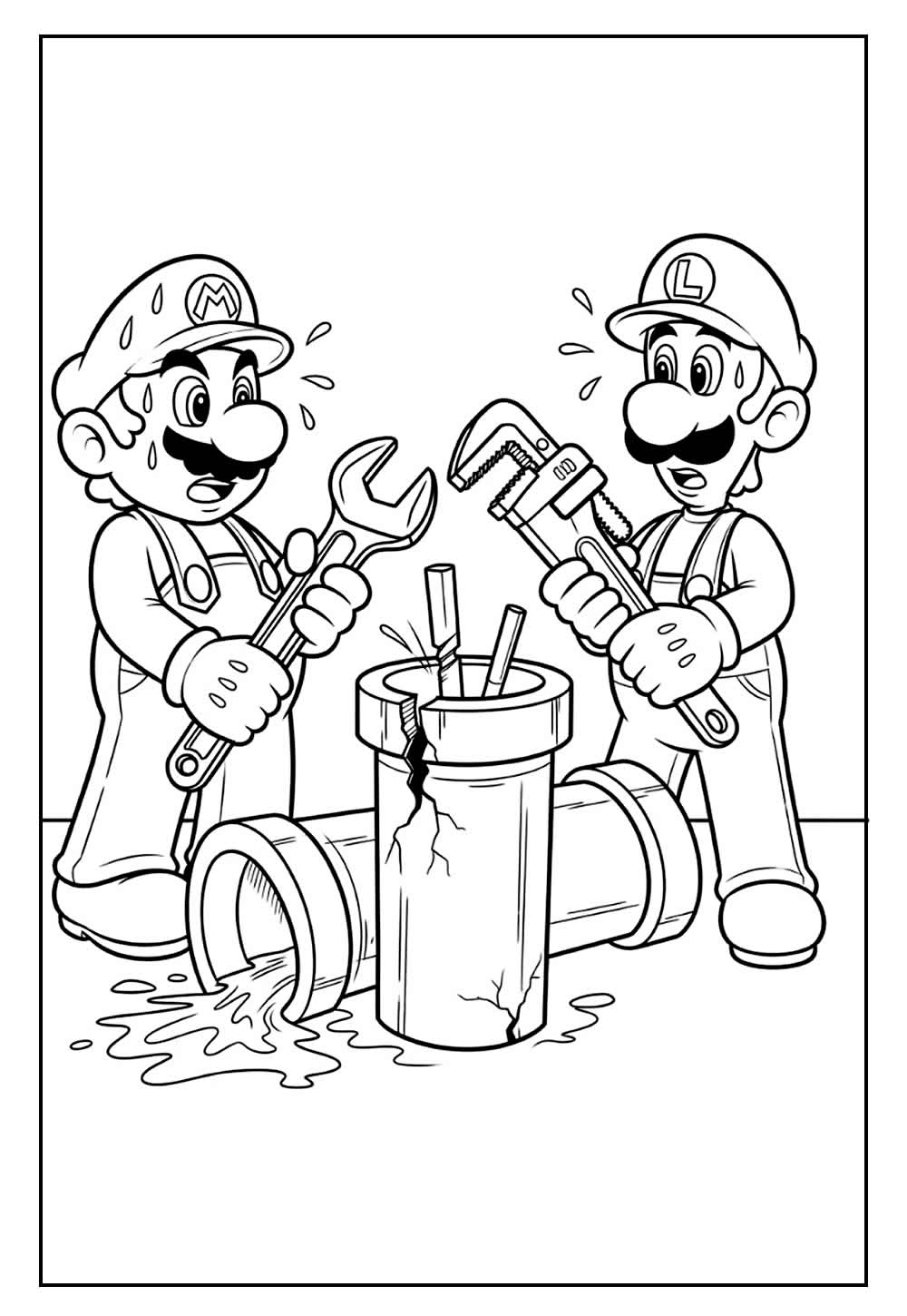 Luigi para colorir