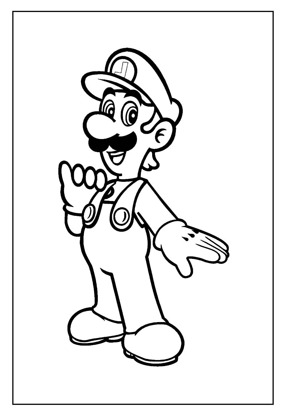 Desenho de Luigi para colorir