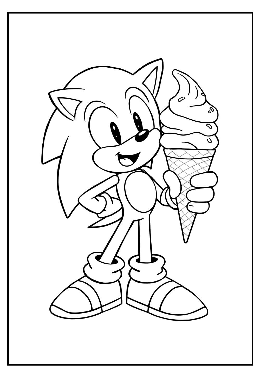 Desenho do Sonic