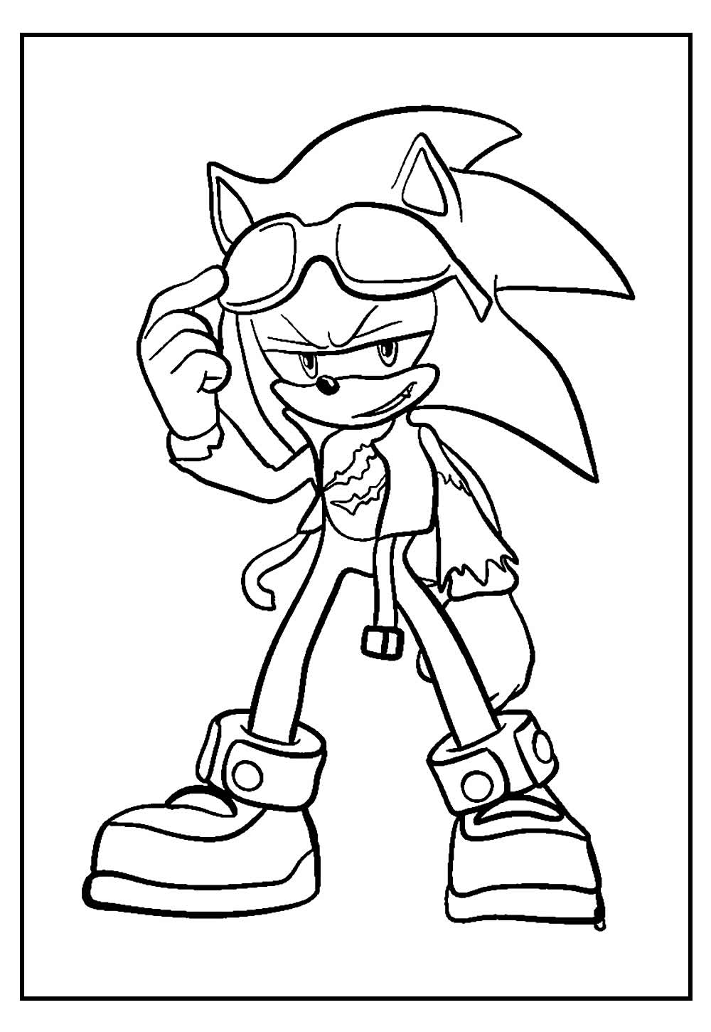 Desenho Sonic Hedgehog Colorir