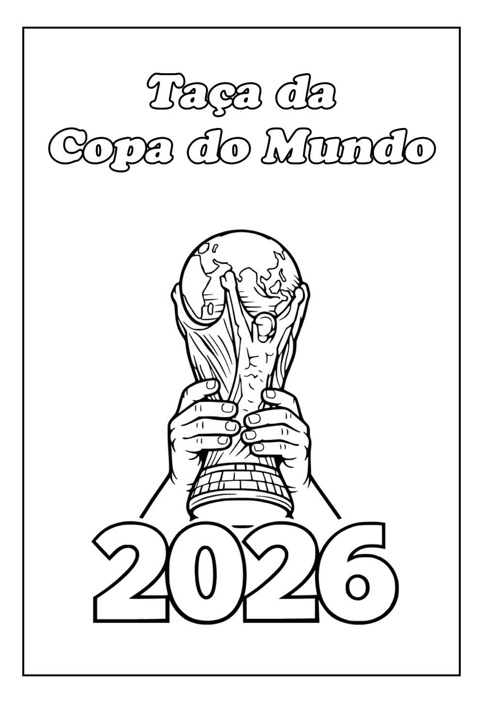 Desenho de Taça da Copa do Mundo para colorir