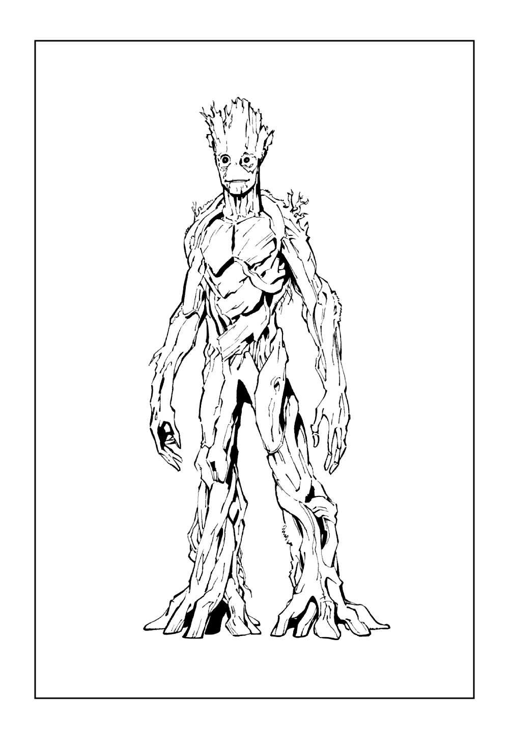 Desenho de Groot dos Guardiões ds Galáxia