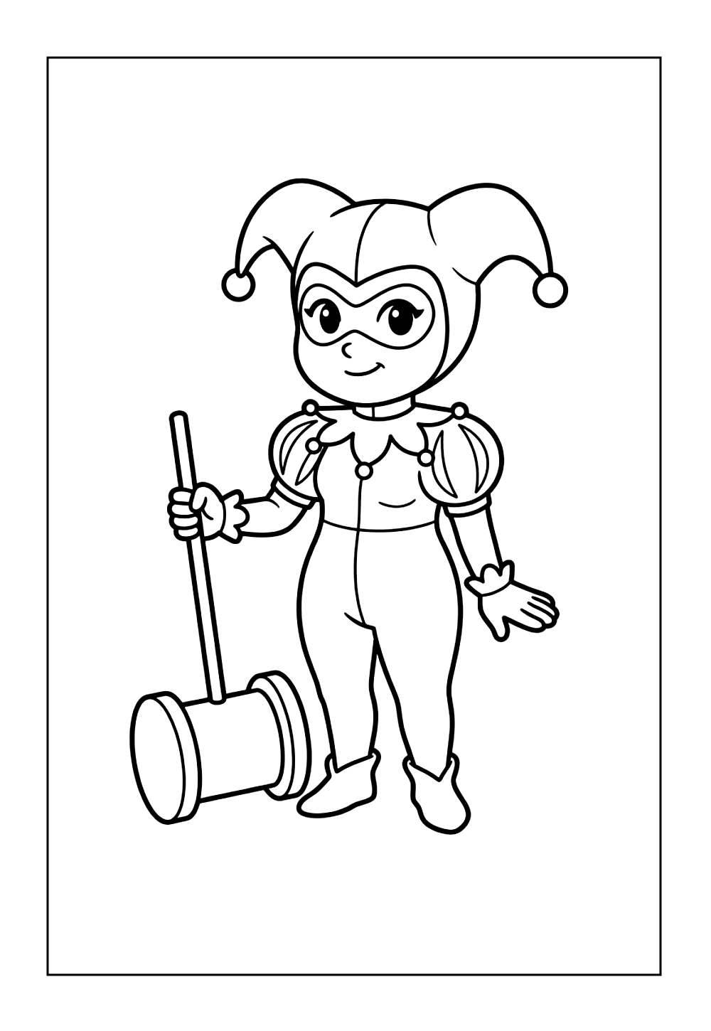 Desenhos da Arlequina para pintar