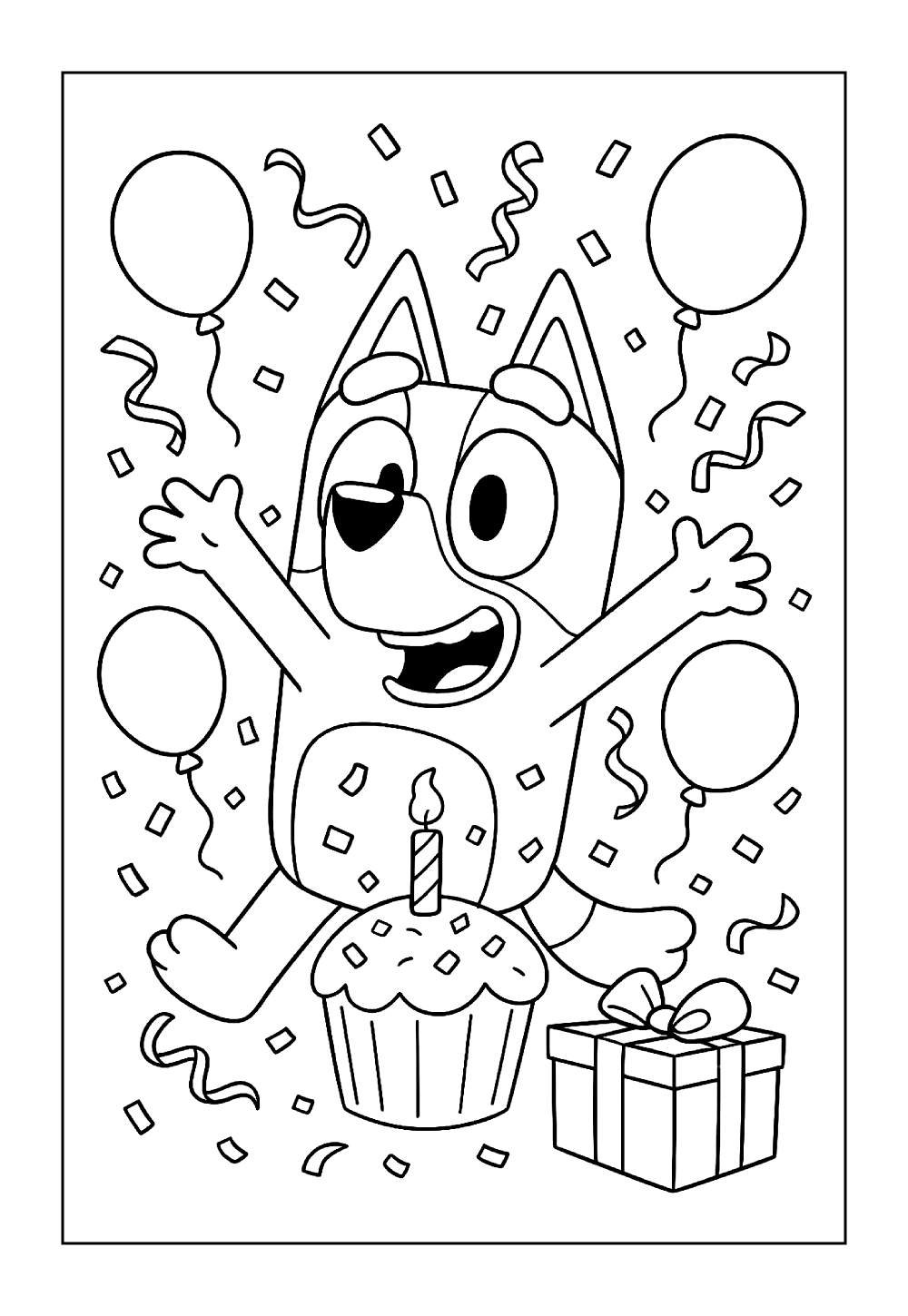 Bluey para colorir e imprimir