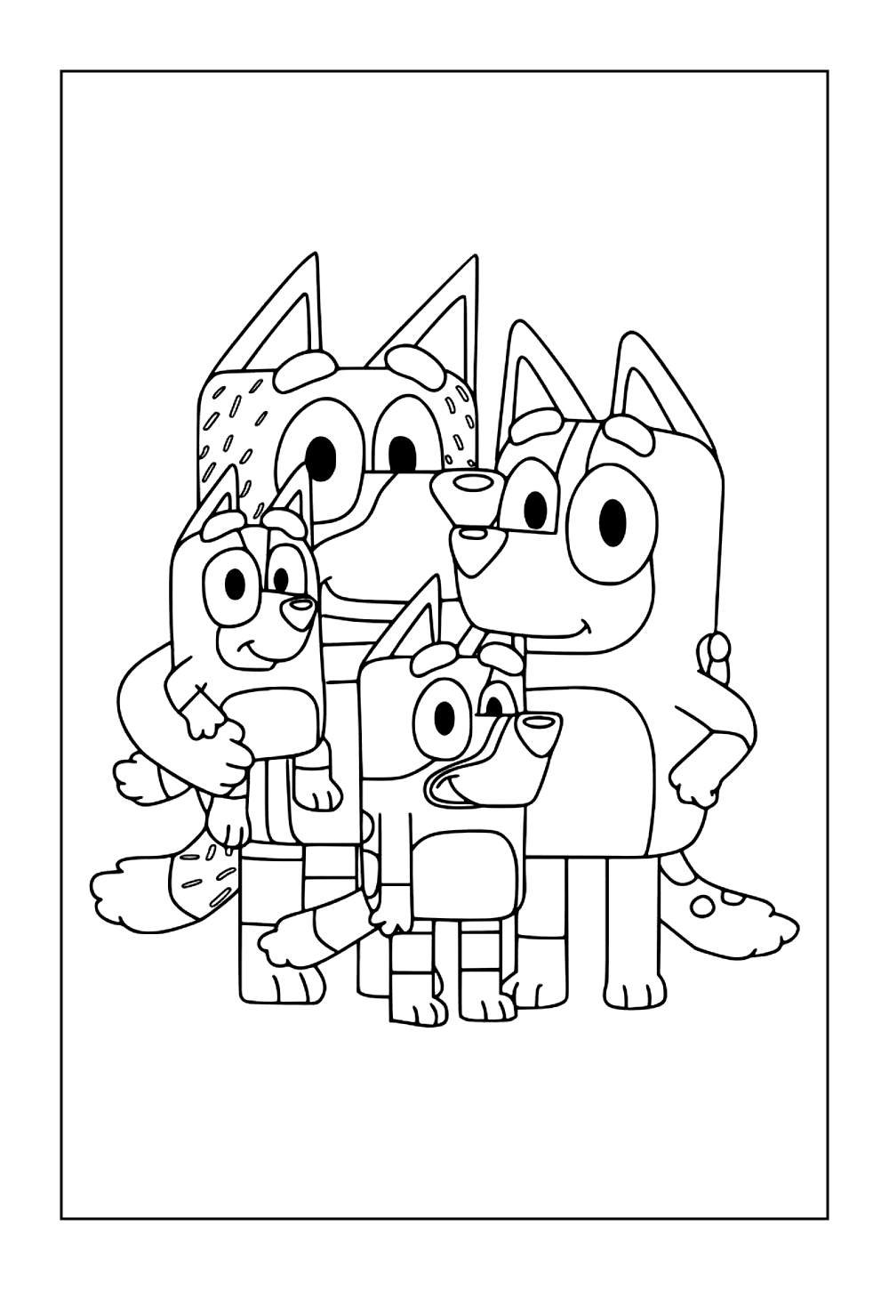 Desenhos do Bluey para colorir e pintar