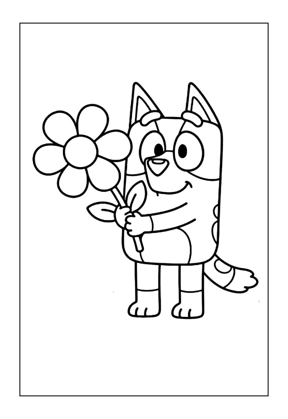 Desenho do Bluey para pintar