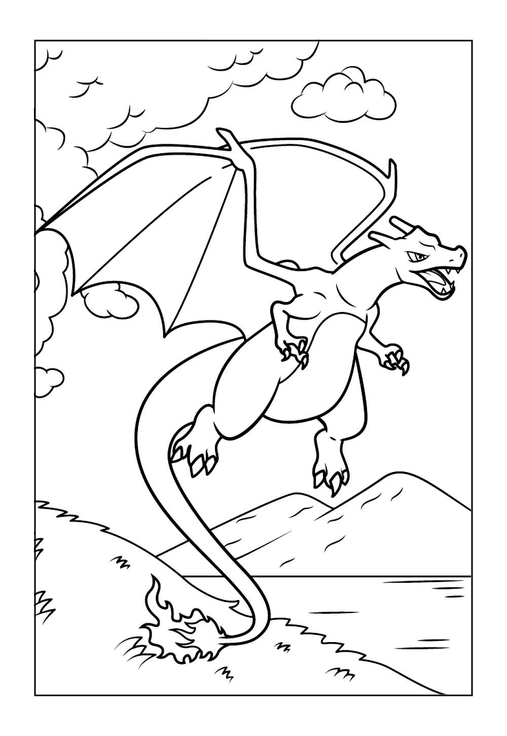 Charizard para pintar