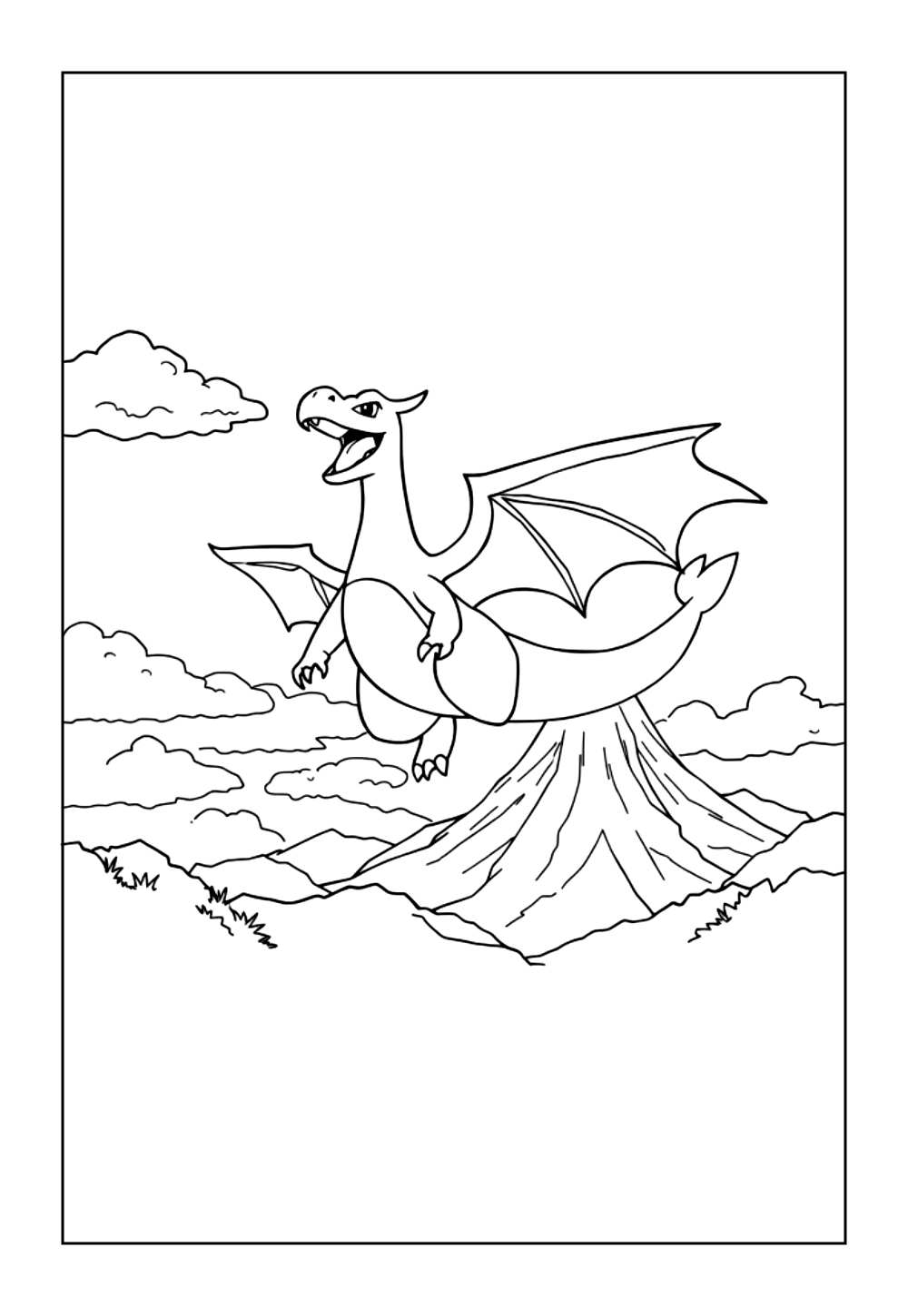 Desenhos de Charizard para colorir