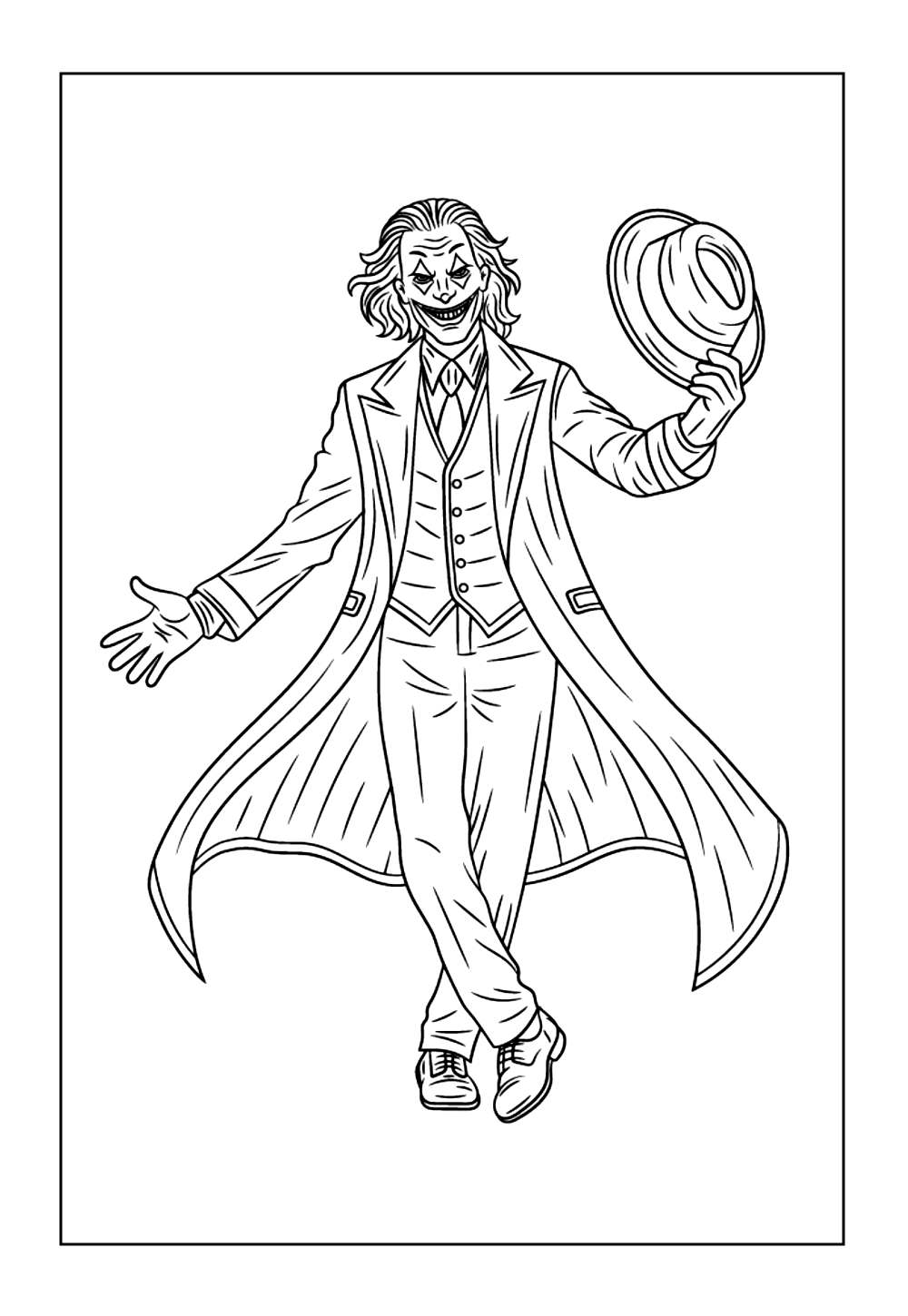 Desenho para Colorir do Coringa