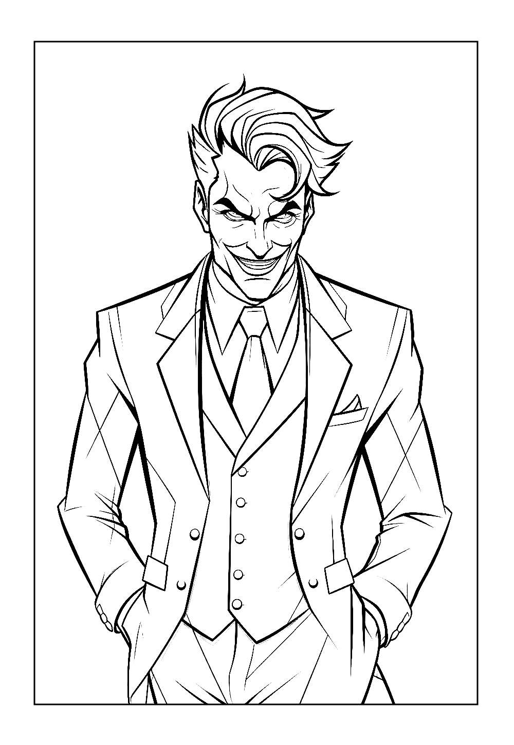 Desenho do Coringa para pintar