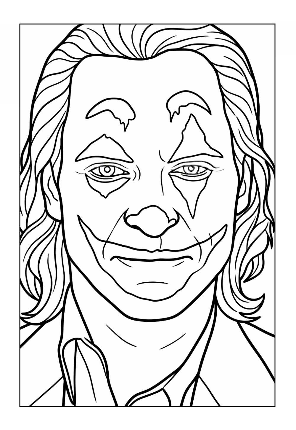 Desenho do Coringa para colorir