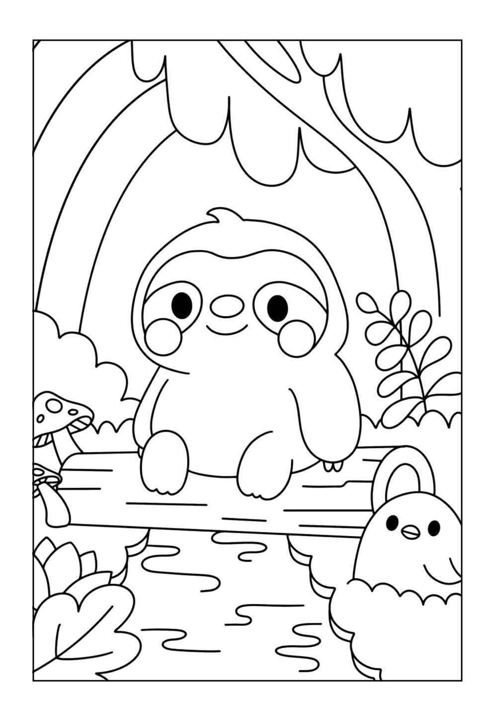 Desenhos de Animais Kawaii para colorir