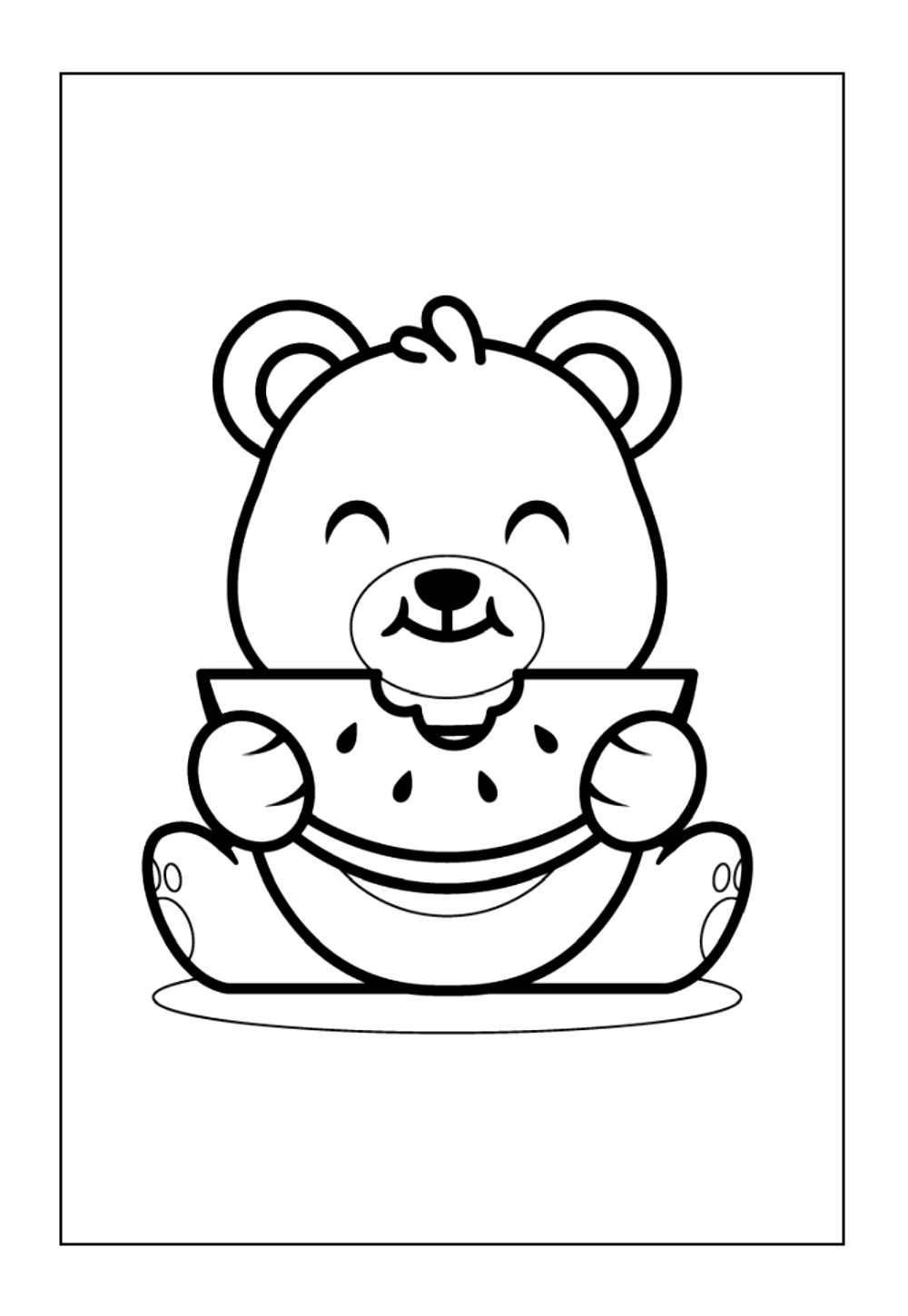 Desenhos de Animais Kawaii para colorir