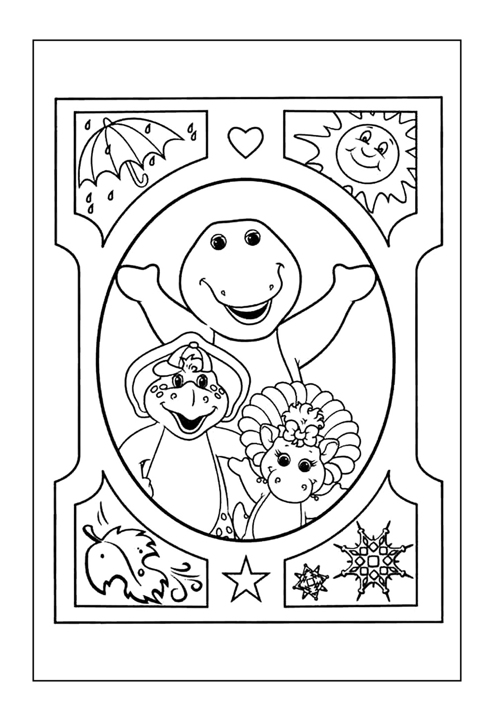 Desenho do Barney e Seus Amigos