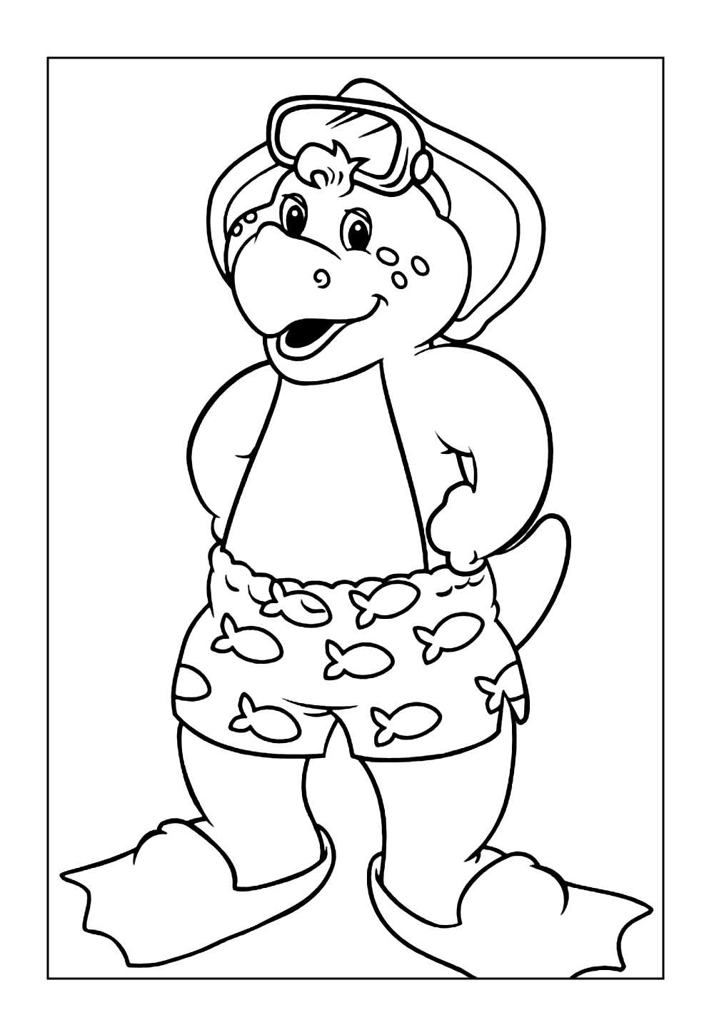 Desenho de Barney e Seus Amigos para colorir