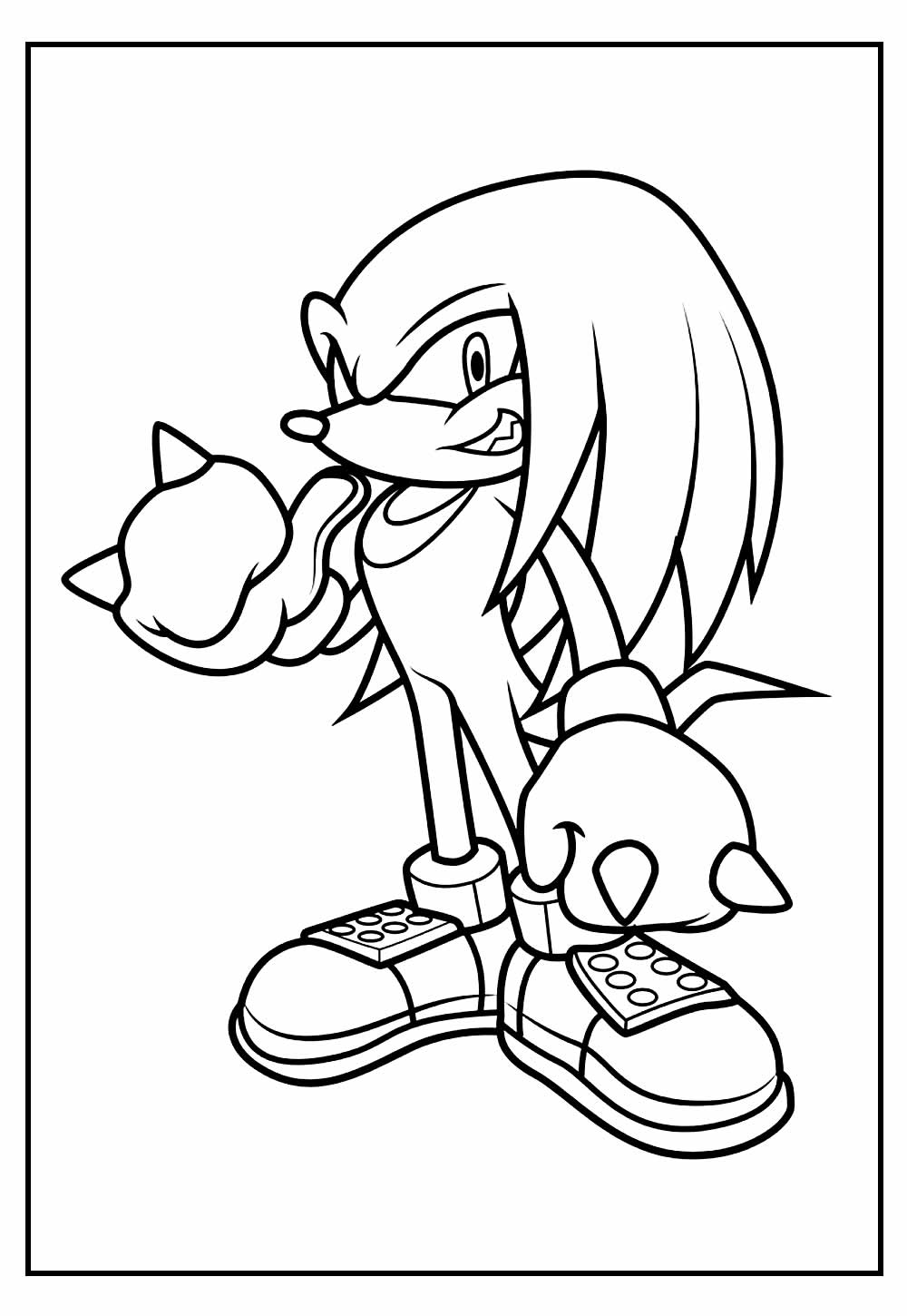 Desenho de Knucles - Sonic