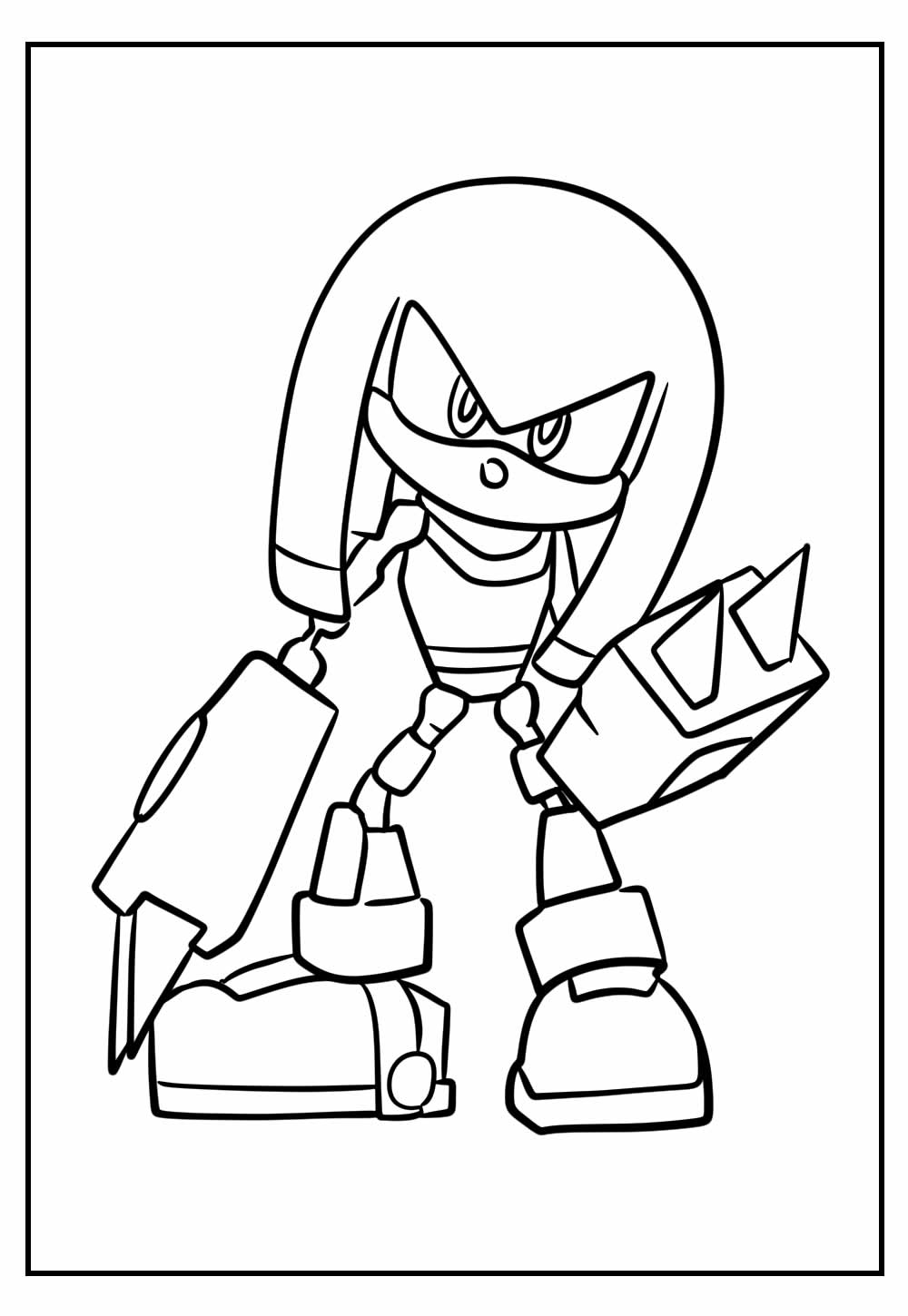 Desenho de Knucles - Sonic para colorir