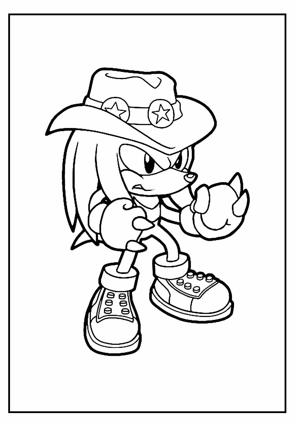 Desenho Knucles Colorir